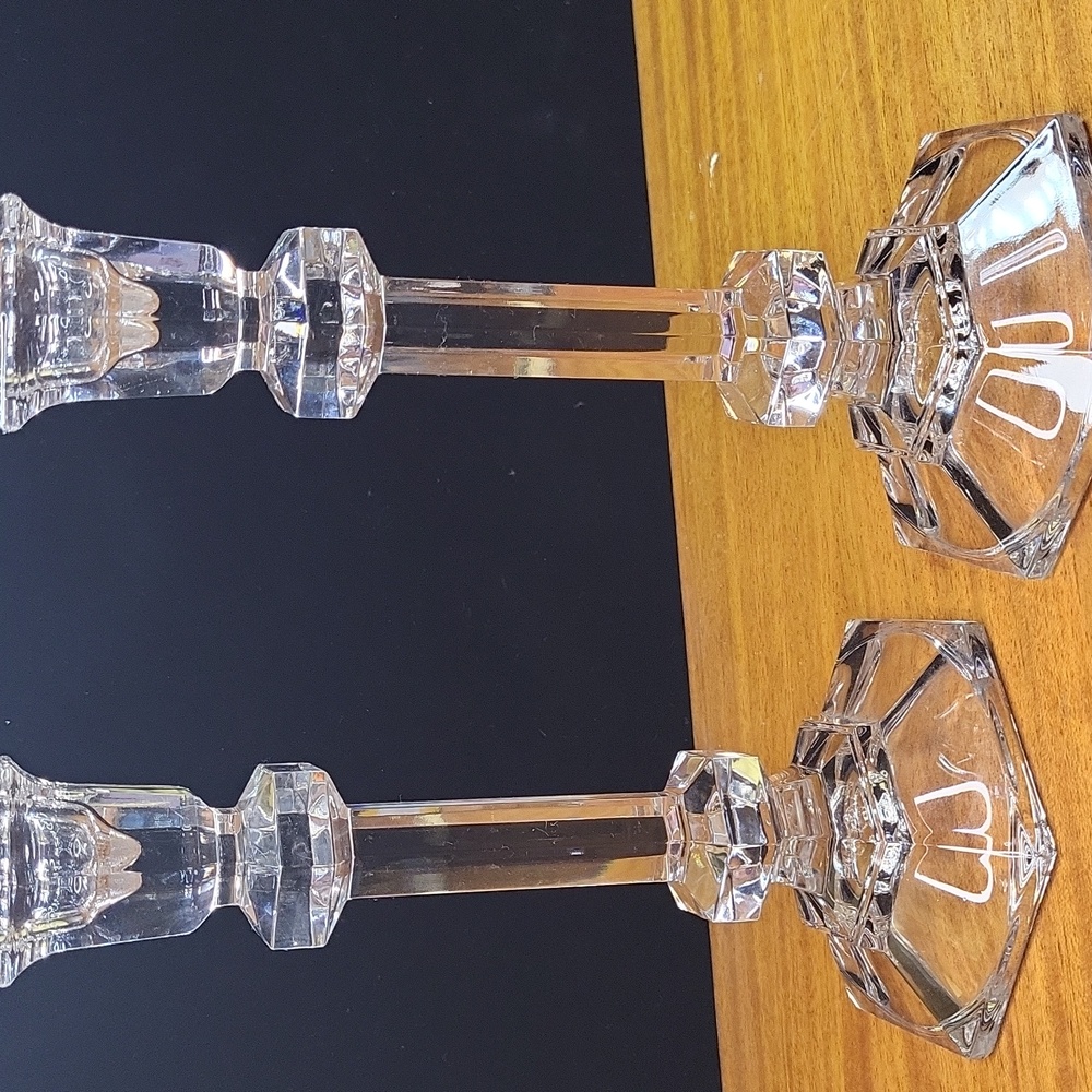 Vintage Crystal Candle Holders